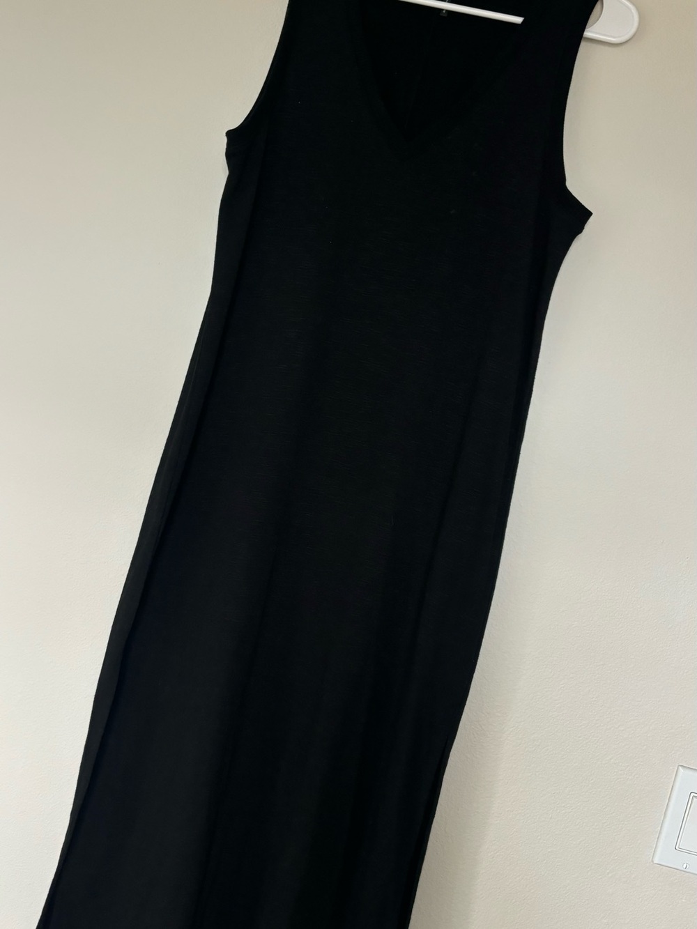 PAIGE Black Long V-Neck Sleeveless Maxi Dress